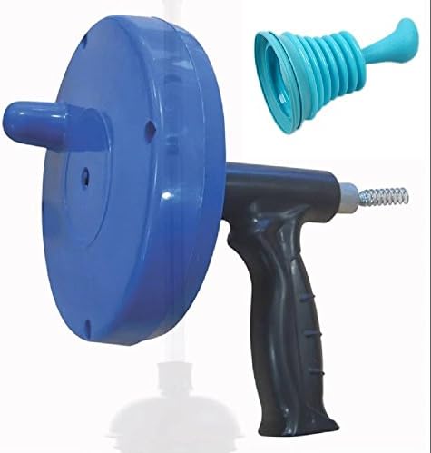 Plumbers Snake Drain Auger with Bellows Plumbing Plunger Mini Drain Cleaning for Small Sink Tub