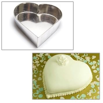 EURO TINS Backform Herz – Backform einzeln 21 cm (7,5 cm tief)