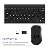 Arteck 2.4G Wireless Keyboard and Mouse Combo QWERTY UK Layout Compact Stainless Full Size Keyboard and Ergonomic Mouse…