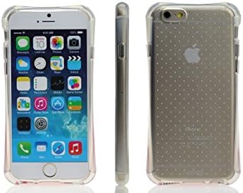 [Pink] Clear Protective Case for Iphone 6 or 6s - Soft, Firm-grip Case with Subtle Dot Pattern - Shock Absorbing Non-slip Rubber Bumper Corners for Extra Protection, BONUS Screen Protector &amp; Cleaning Cloth – Free Warrantee!