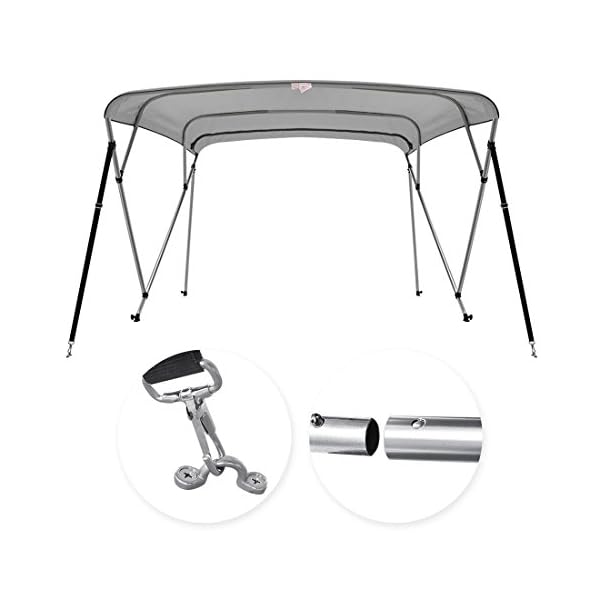 Kingbird 4 Bow Bimini Boat Top Cover Canopy 1 Inch Stainless Aluminum