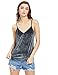 SheIn Women's Casual Basic Strappy Velvet V Neck Cami Tank Top