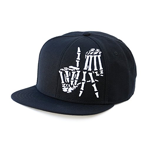 OGABEL Men's LA Bones Snapback (Black)