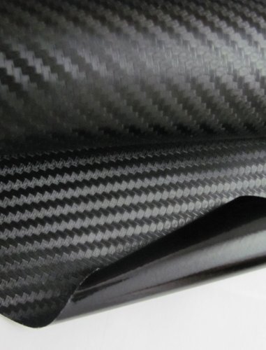 240" X 60" (20' X 5' FT) Black Carbon Fiber Vinyl Car Wrap Film