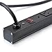 Wide-Spaced 12-Outlet Metal Power Strip Surge Protector, 9-Foot Ultra Long Extension Cord, 15A/125V/1875W, 600 Joules, ETL Listed, Black