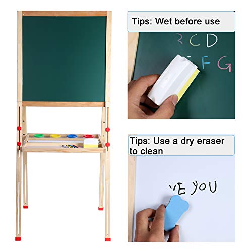 4 Double+Sided+Whiteboard+Chalkboard+Multiple+Use+Magnetics