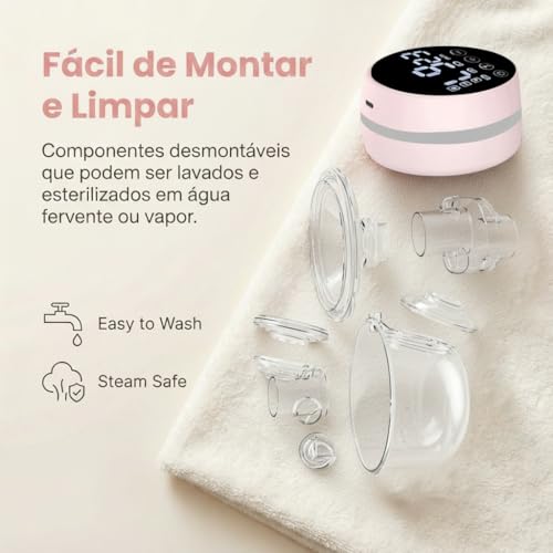 Bomba De Tirar Leite Elétrica Portátil Recarregável Libera Mãos É Anti-vazamento E Tem 3 Modos 12 Níveis De Sucção Bomba Extratora de Leite (branco)