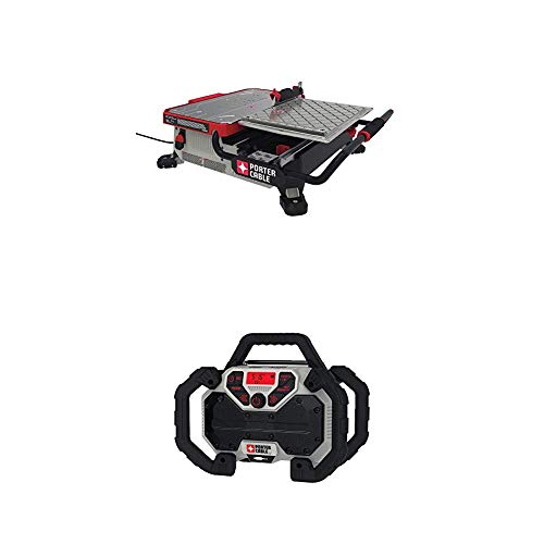 PORTER-CABLE PCE980 Table Top Wet Tile Saw with PCCR701B 20V