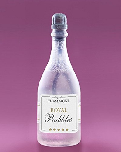 PartyDeco Pack of 24 Champagne Bottle Shaped Soap Bubbles, Place Cards Wedding Guest Wedding Reception