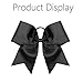 Oaoleer 8inch Jumbo Large Cheer Bows Ponytail Holder Elastic Band Handmade Boutique Hair Accessories for Cheerleading Teen Girls College Women Sports (1PCS, Black)