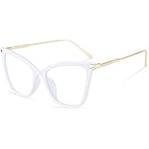 FEISEDY Oversized Cat Eye Glasses Frame with Clear Lenses Eyewear for Women B2460