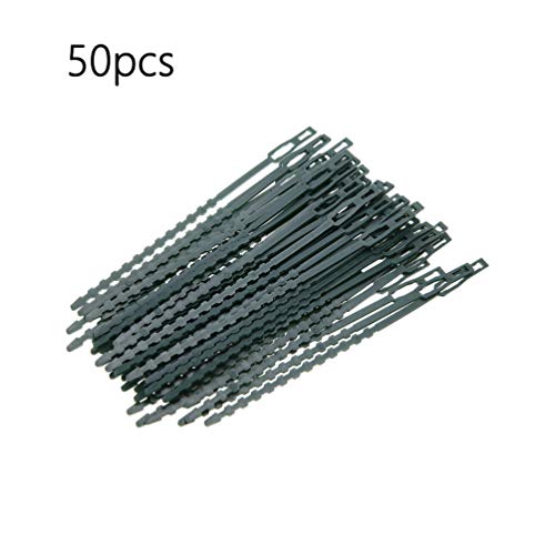 Focal20 50pcs Adjustable Garden Plant Twist Ties Flexible Plastic Twist Ties Multi-Use for Secure Vine
