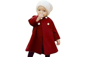 SWNONE Baby Coats Fall Winter Kid Baby Girl Cloak Button Jacket Clothes Baby Outwear Clothes