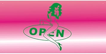 Bn0670 Sexy Lady Ladies Night Bar Beer Open Banner Sign