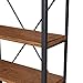 HOMISSUE 4-Shelf Vintage Style Bookshelf, Industrial Open Metal bookcases Furniture, Etagere Bookcase for Living Room & Office, Brown, 48.2-Inch Height