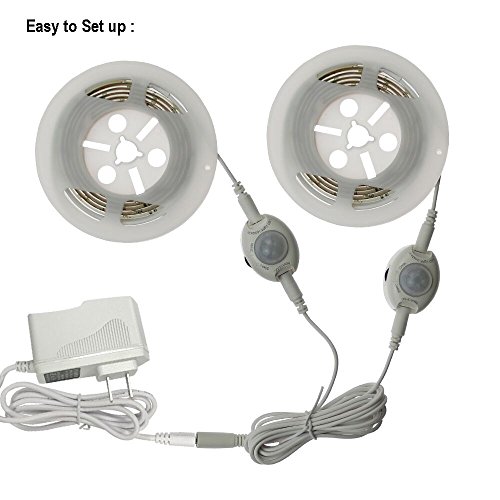 La Farah PIR Motion Sensor Activated Flexible LED Light Strip Kit with Power Supply, Automatic Sensor LED Night Light with Timer for Bed, Hallways, Stairs,Under Cabinet, Kitchen,Bathroom - Thumbnail 3