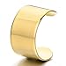 Sobly Jewelry 2pcs Gold Color Stainless Steel Ear Cuff Ear Clip Non-Piercing Clip On Earrings for Men and Women