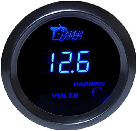 Supmico 52mm Car Motor Digital Blue LED Light Display Volt Voltage LED Gauge Meter