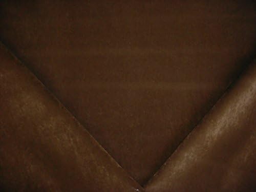 Microfibres Montego in Chocolate - Lined Faux Velvet Velour Designer Upholstery Drapery Fabric - By the Yard