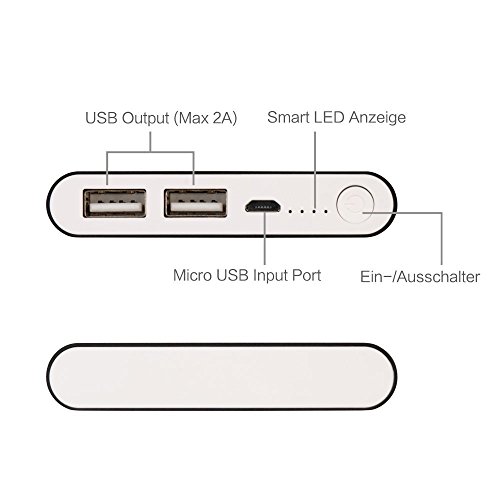 Onite 10000Mah External Battery Packs Power Bank for Samsung Galaxy S9, Note 8, S8, Plus, S7 S6 S5 S4 S3, J7 J5, LG Stylo 2 3, K7 K8, Rebel, V30 V20 G6 G5 G4 G3, Sony Xperia, Black