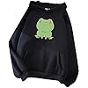 Dames Solid Color Hoodies Leuke Gedrukt Sweatshirt Kikker Skateboard Cartoon Mooie Printing Lange Mouw Tops Hoodie Trui…