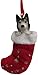 Siberian Husky Christmas Stocking Ornament with 