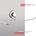 HASKO Accessories - Suction Cup Paper Towel Holder- Chrome Plated Stainless Steel Bar for Bathroom & Kitchen (Chrome)