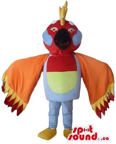 Amazon インディアンオレンジ 青 赤鳥spotsoundマスコットカナダコスチュームキャラクター仮装 コスプレ 仮装 通販