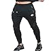 EU Men's Active Running Pants Workout Gym Trousers Jogger Pant Large Black 7220