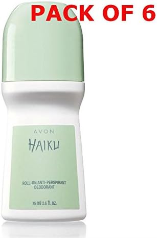 Avon Haiku Roll On Anti-Perspirant Deodorant 2.6 Oz Pack of 6