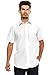 Men's Regular-Fit Solid Color Short Sleeve Dress Shirt, WHITE Shirts (XL)
