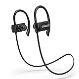 iClever Bluetooth Headphones, Sport Wireless Earphones with Built-in Mic, Noise Cancelling, Nano-coating Waterproof, 7-Hour Playtime, Wireless Earbuds for Gym Workout Running (Red)