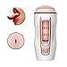 Male Masturbator Cup with Girl Moaning Interactive, Adult Sex Toys for Men with 10 Thrusting Modes 4D Realistic Vagina Pocket Pussy Automatic Stroker Masturbation USB Rechargeable Easy Clean