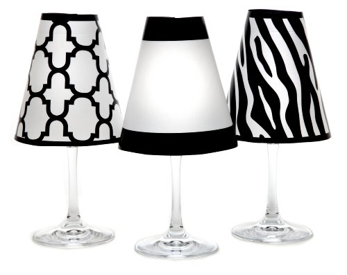 di Potter WS130 Manhattan Paper White Wine Glass Shade, Gray (Pack of 6)