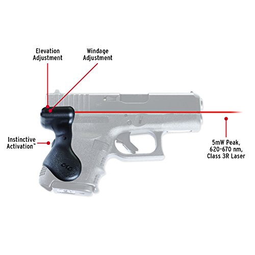 Crimson Trace LG-626 Lasergrips Red Laser Sight Grips for GLOCK Subcompact Pistols - Thumbnail 2