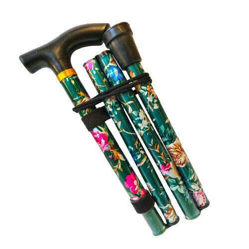 New Adjustable Folding Light Weight Aluminium Walking Stick Cane