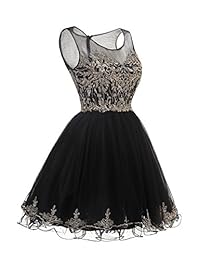 WDING - Vestido corto de tul para fiesta de graduación