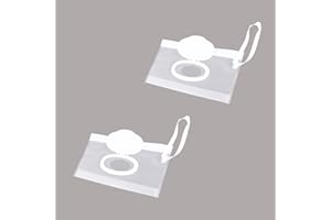 baixikly 2 Pcs Baby Wipes Dispenser Reusable Wipes Pouch, Baby Wipe Holder Containers Transparent Wipe Carrying Pouches Cases for Travel Outdoor Use