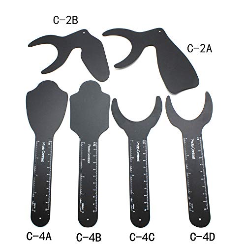 6PCS/Set Teeth Whitening Black Background Dental Photo Contrast Board Palatal Photography Contraster Basic Orthodontic Photographic Oral