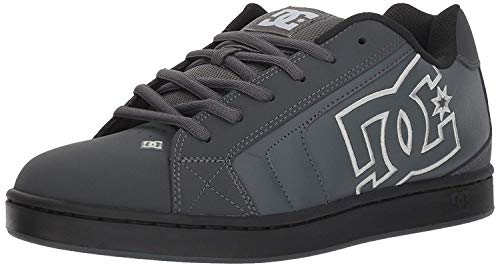 DC Men's Net XE Skate Shoe, Gray-Solid, 12.5 Medium