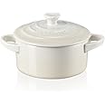 Le Creuset Stoneware Mini Round Cocotte, 8 oz., Meringue