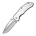 KUBEY 6.2in Stainless Steel Thumb Open Folding Pocket Knife with 2.6in Drop Point Blade and Stainless Steel Handle for Outdoor and Everyday Carry (Rainbow)