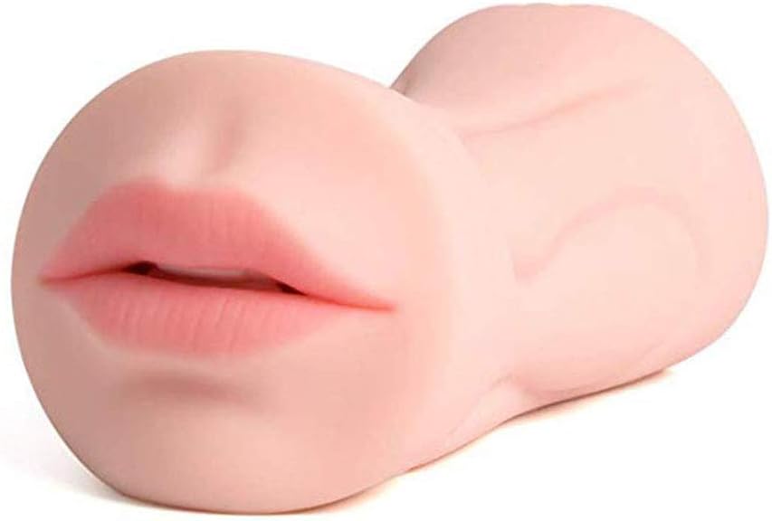 Male 2 in 1 Double Head 3D Massage Cup with Adjustable Tightness and Ergonomic Design Made of Safe Silicone and ABS, Great for Couple Game Pink