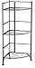 Convenience Concepts Xtra Storage 3 Tier Folding Metal Corner Shelf, Black