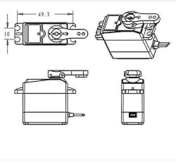 ZOSKAY 1X DS3218 Update servo 20KG Full Metal Gear