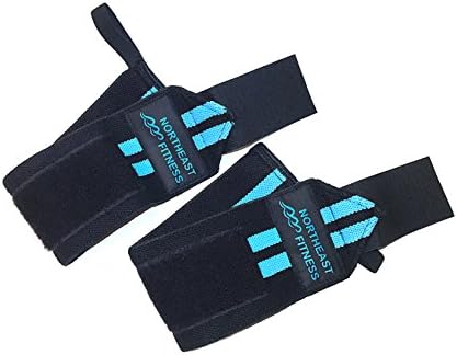 Adjustable 13" Weight Lifting Wrist Wraps (PAIR) - Ideal for CrossFit, Bodybuilding, Powerlifting, Strength Training, MMA, Exercise and Sports (Blue)