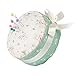 Neoviva Floral Fabric Coated Fully Padded Pin Cushion in Cupcake Shape with Satin Ribbon Knot for Long Needle Storage, Floral Stylish Japan