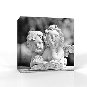 Canvas Wall Art Lovely Angel Pictures Home Wall Decorations for Bedroom Living Room Paintings Canvas Prints Framed - 12x12 inches