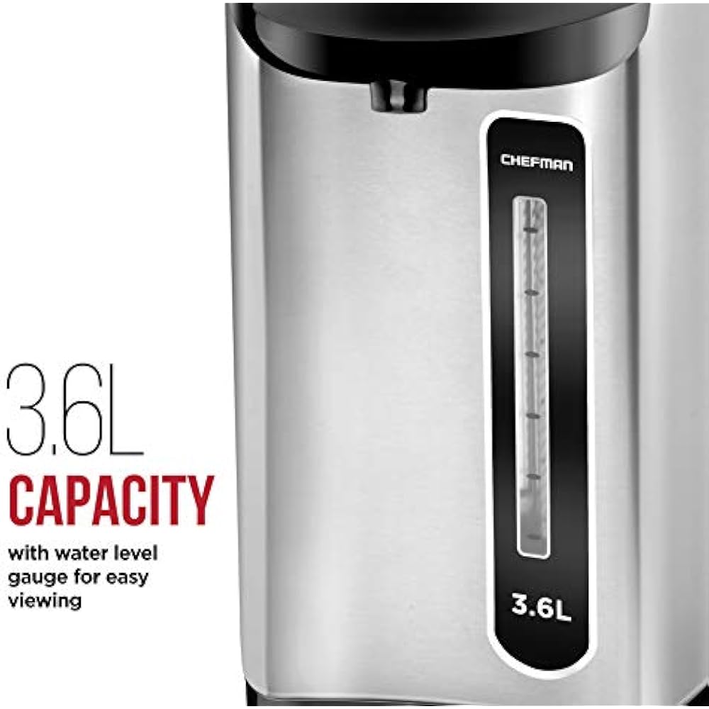 Chefman Electric Hot Water Pot Urn W/Auto & Manual Dispense Buttons