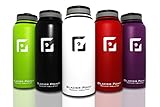 Glacier Point Vacuum Insulated Stainless Steel Water Bottle (32 OZ). Double Walled Construction. Powder Coat. (WHITE)